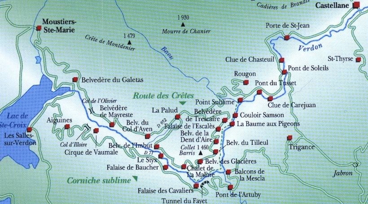 les belvédères du canyon du verdon Aiguines haut var